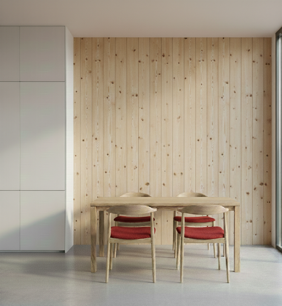 Вагонка на стенах кухни