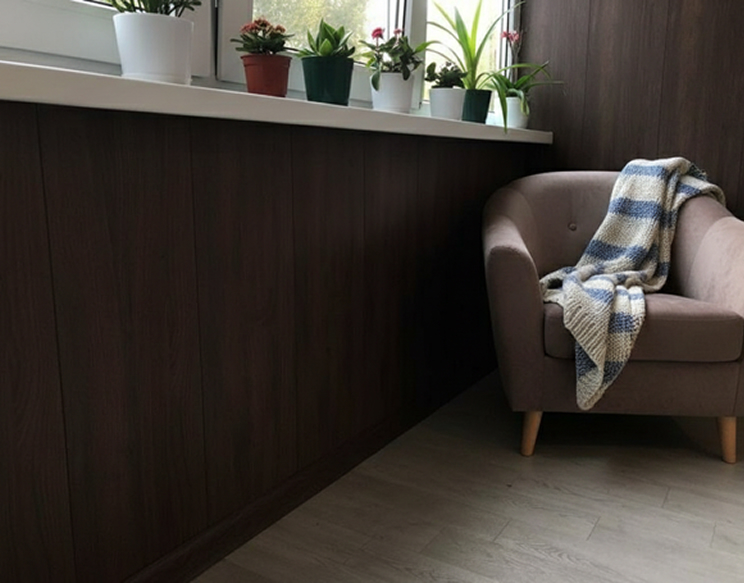 Обшивка балкона МДФ-панелями