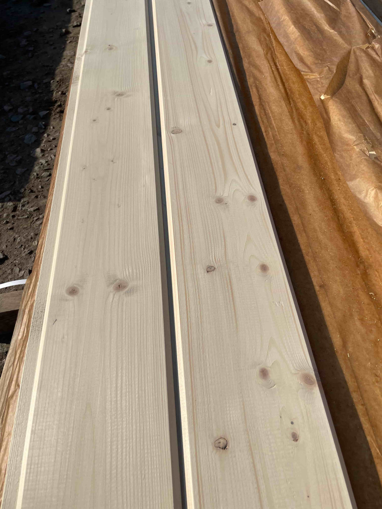 Имитация бруса, окрашенная лессирующим ЛКМ