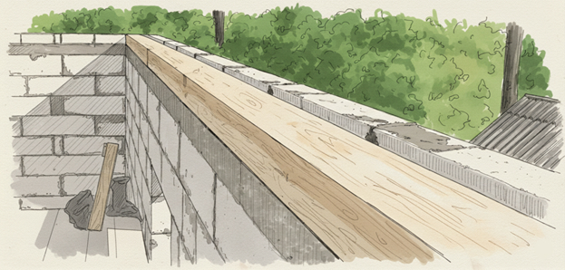 Иллюстрация мауэрлата из бруса