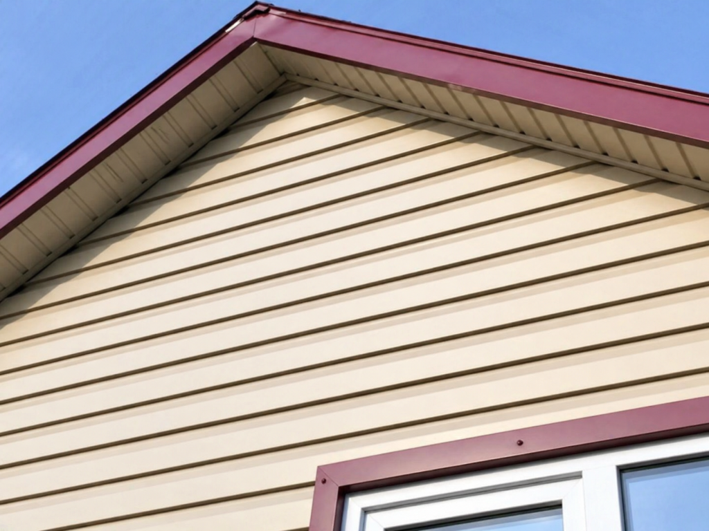 Фото фронтона дома из металлического сайдинга