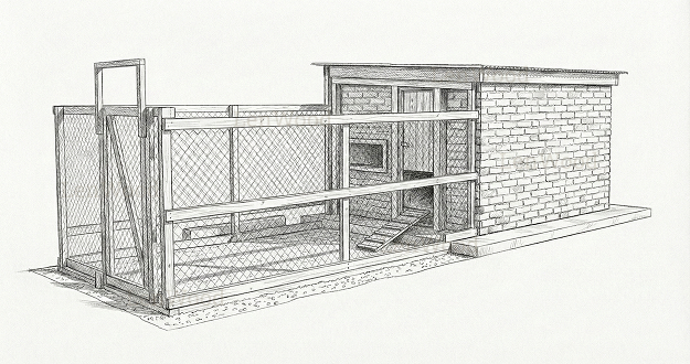 Курятник из кирпича