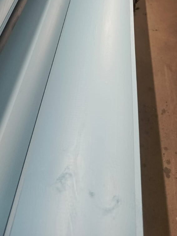 Фото блок-хауса, окрашенного укрывным ЛКМ