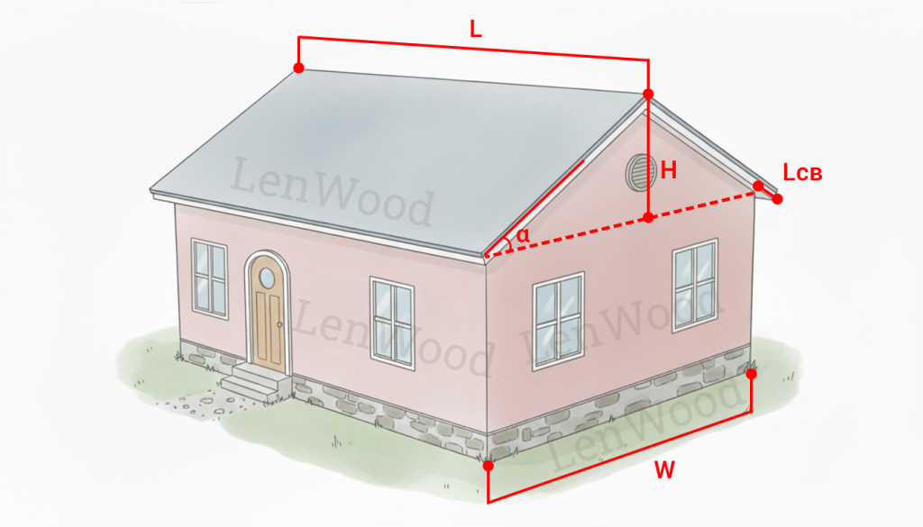 Иллюстрация геометрических параметров дома
