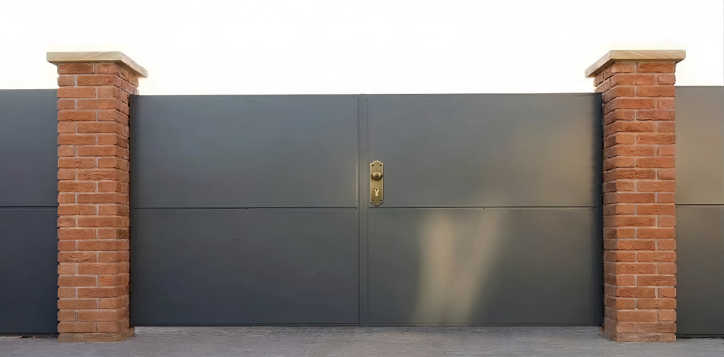 Фото ворот из листовой стали