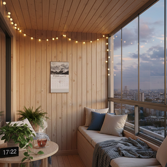 Обшивка балкона вагонкой 