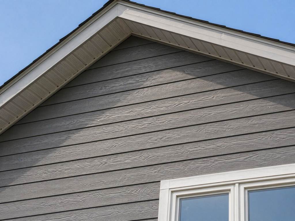 Фото фронтона дома из фиброцементного сайдинга