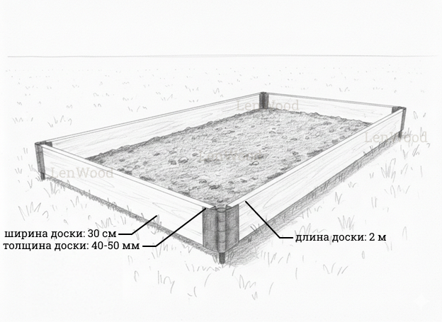 Размеры грядки