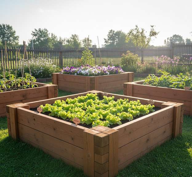 Деревянная грядка