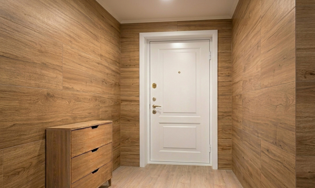 Визуализация отделки прихожей керамогранитом