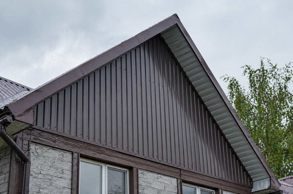 Фото фронтона дома из профлиста