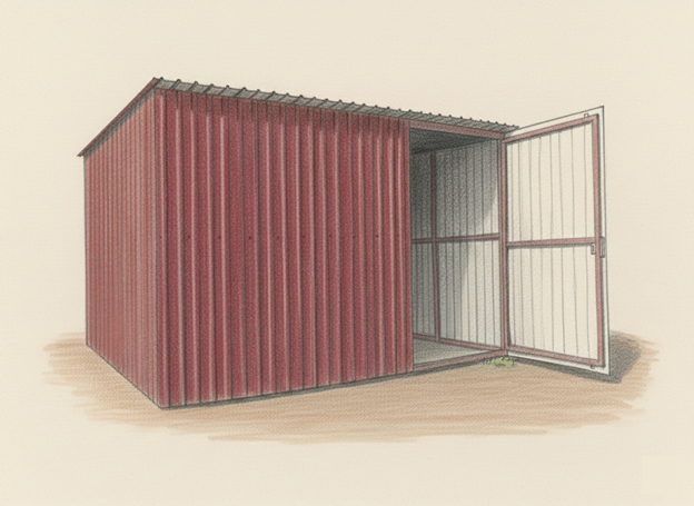 Каркас из профильной трубы + профнастил