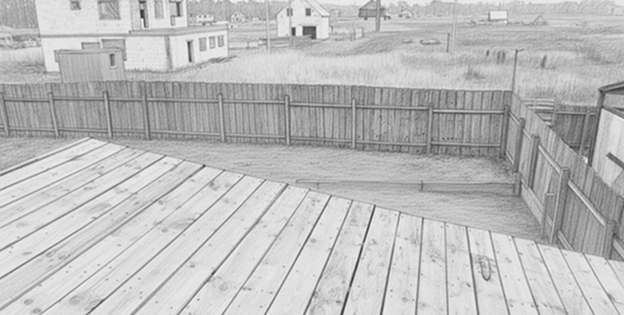 Сплошной настил из досок 