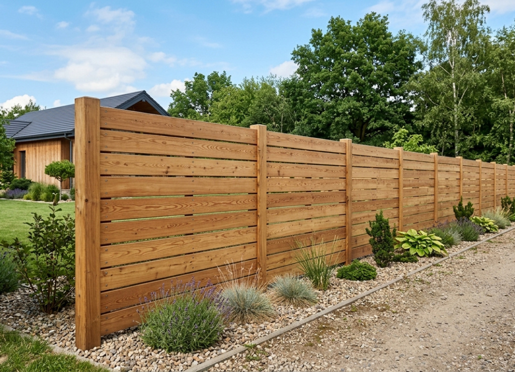 Фото забора из планкена