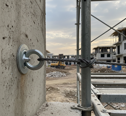 Привязка на стальные анкера с кольцом