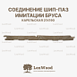 миниатюра товара Имитация бруса 'Карельский профиль' 21*190*4000 мм - фото 3